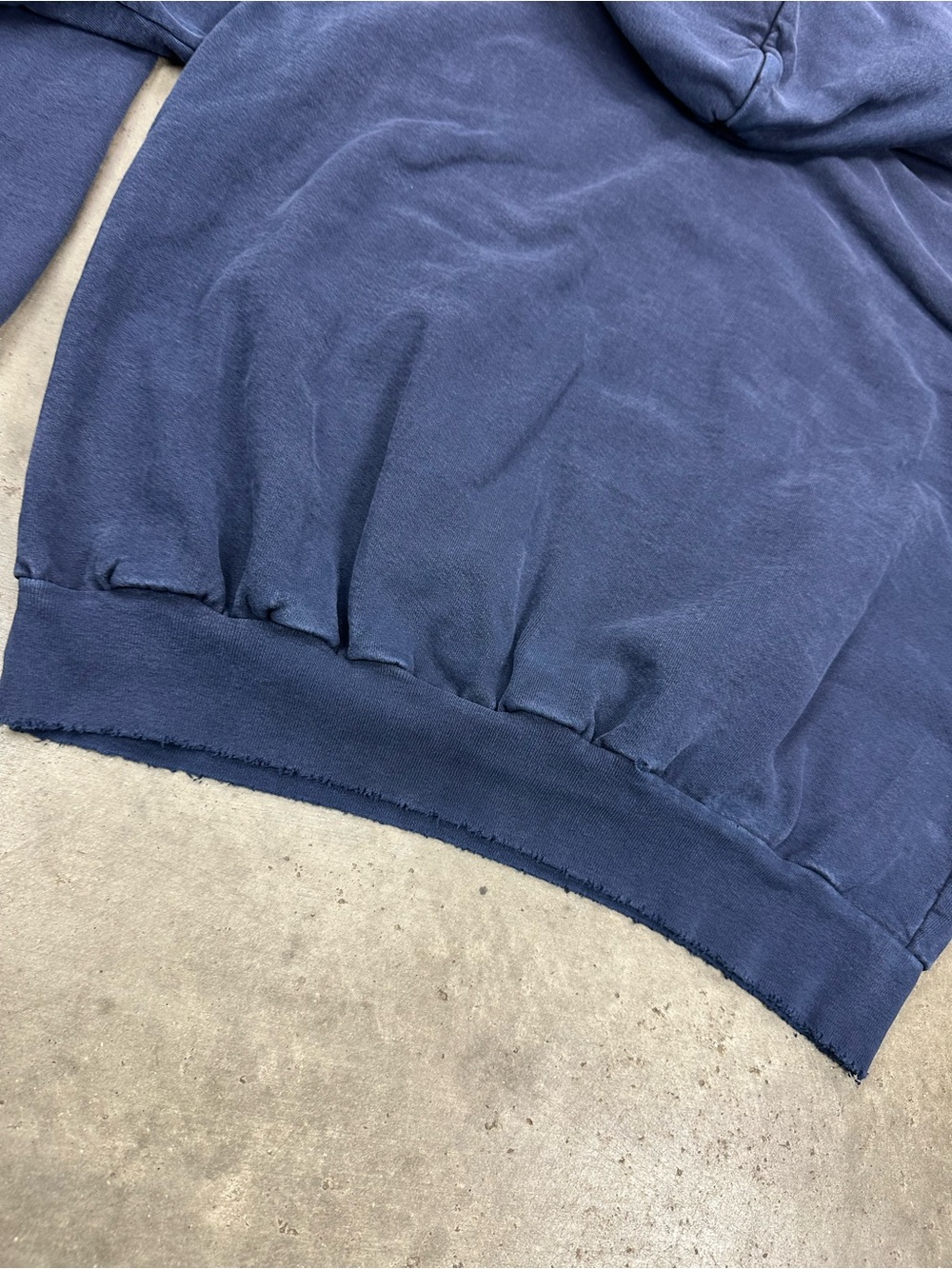 The Super Faded Navy Blue Ultimate Distressed Heavyweight Hoodie - Picture 11 of 13